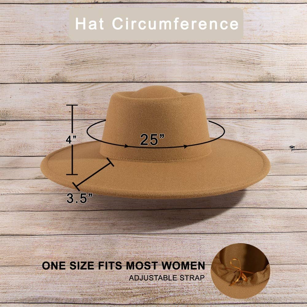 Flat Brim Pork Pie Fashion Hat