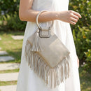Fringe Cuff Clutch Tassel Wristlet Clutch Bag