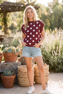 Gameday Polka Dot Sleeveless Knit Top