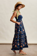 Floral Smocked Tiered Maxi Dress LD1636