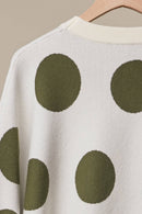 Oversized Polka Dot Knit Sweater