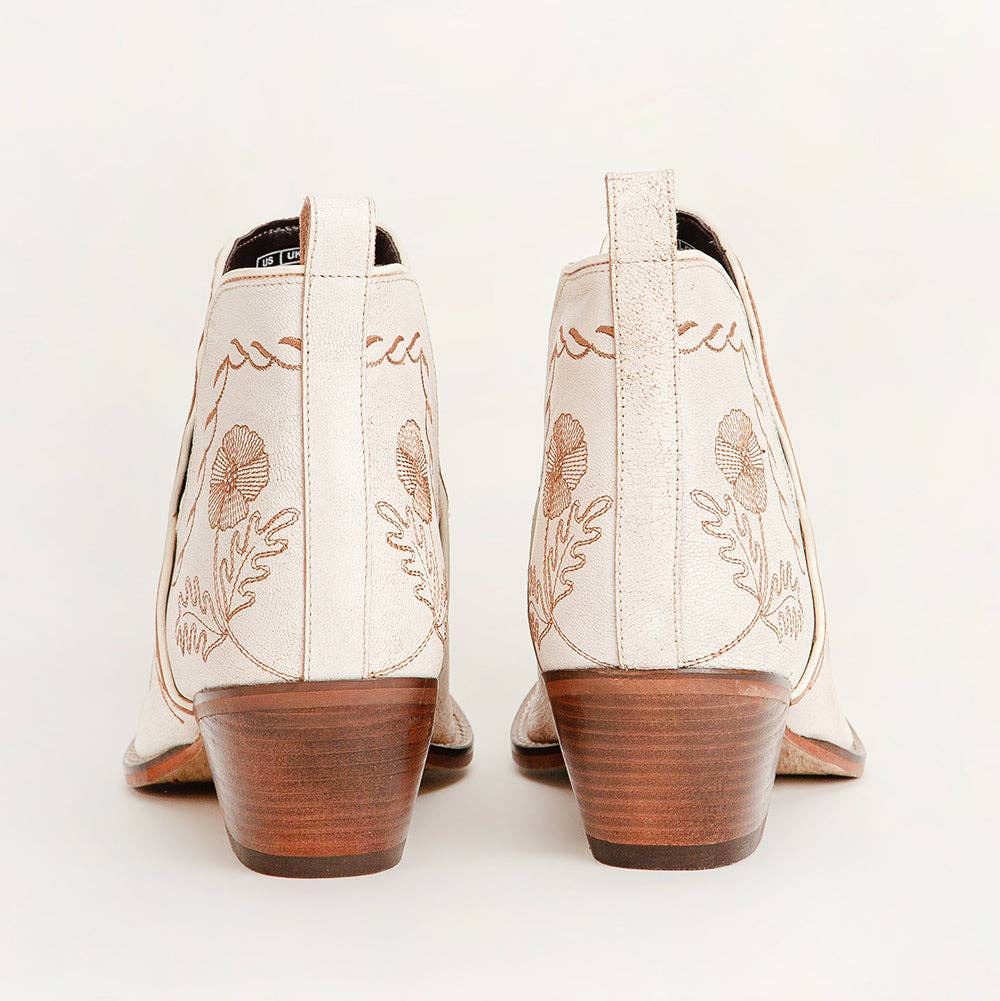 Loyal West Southwest Booties – White