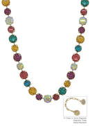 Water Resistant Multi Crystal 10&12MM Stone Magnetic Closure 17" Necklace