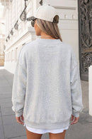 STATE Letter Print Mock Neck Pullover Sweatshirt | S-XL