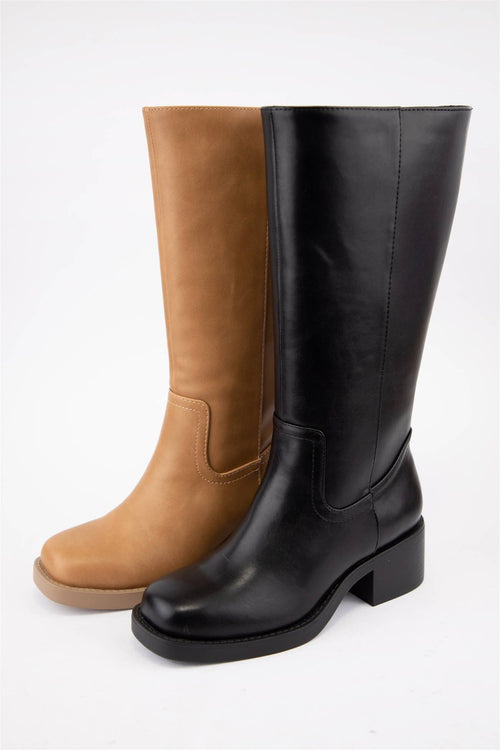 BELVIN all Boots Low Block Heel Versatile Everyday Style