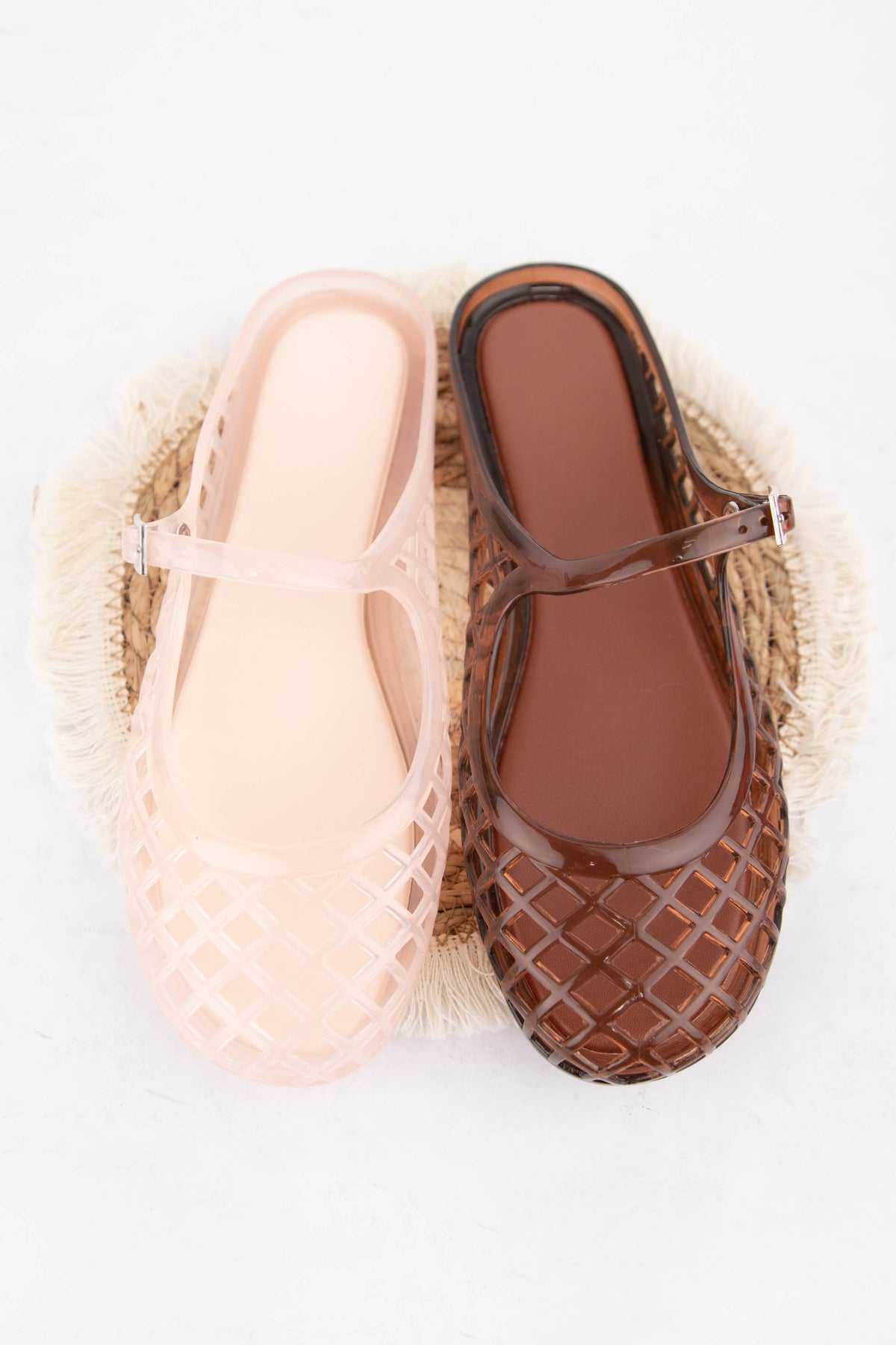 Nemo Jelly Mary Jane Flats – Brown