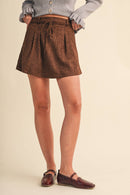 Fawn Print High Waist Skort