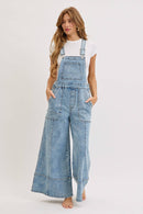The Sedona Wide-Leg Denim Overalls