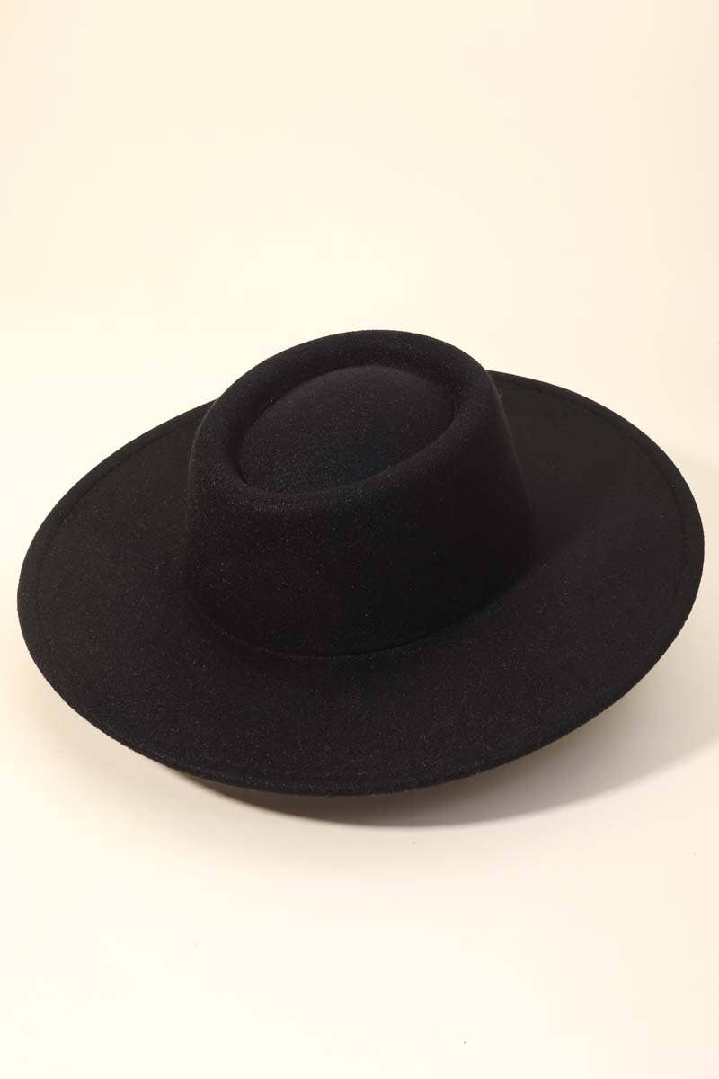 Flat Brim Pork Pie Fashion Hat