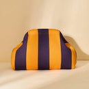 Compact Urban Chic Stripe Design Clutch Bag Makeup Pouch