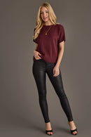 Maroon Short Sleeve Sweater