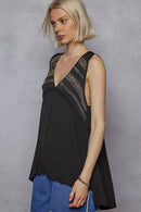 V-Neck Babydoll Knit Top