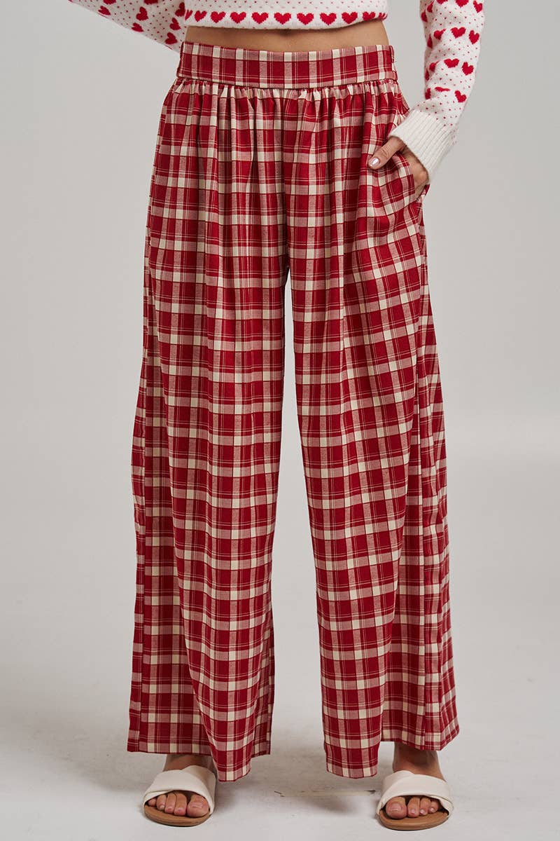 Western Plaid Boho Pants