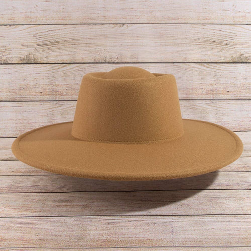 Flat Brim Pork Pie Fashion Hat