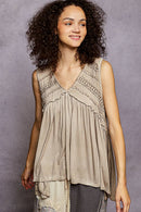 V-Neck Babydoll Knit Top