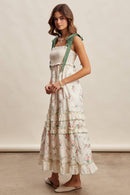 Floral Smocked Tiered Maxi Dress LD1636