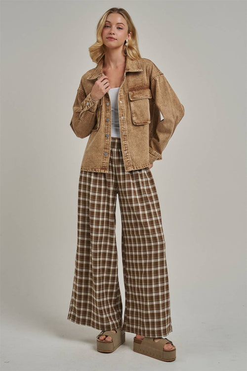 Western Plaid Boho Pants