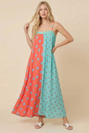 Polka Dot Chiffon Maxi Dress