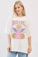 Rock N Roll Vintage Graphic Oversized Seamless Box Tee