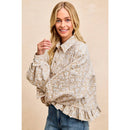 Floral Ruffled Hem Shirt Top