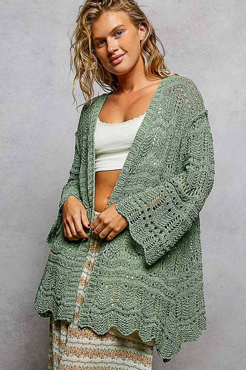 Open Weave Lightweight Cardigan