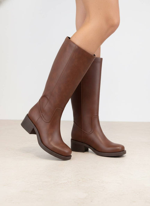 BELVIN all Boots Low Block Heel Versatile Everyday Style