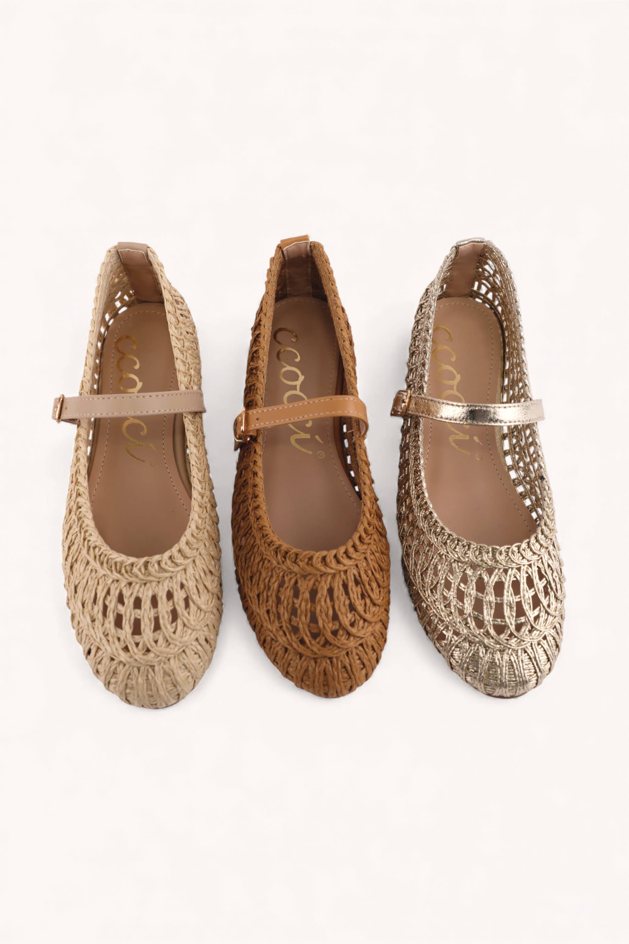 SUSAN WOVEN DESIGNED MARY JANE FLAT