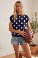 Gameday Polka Dot Sleeveless Knit Top