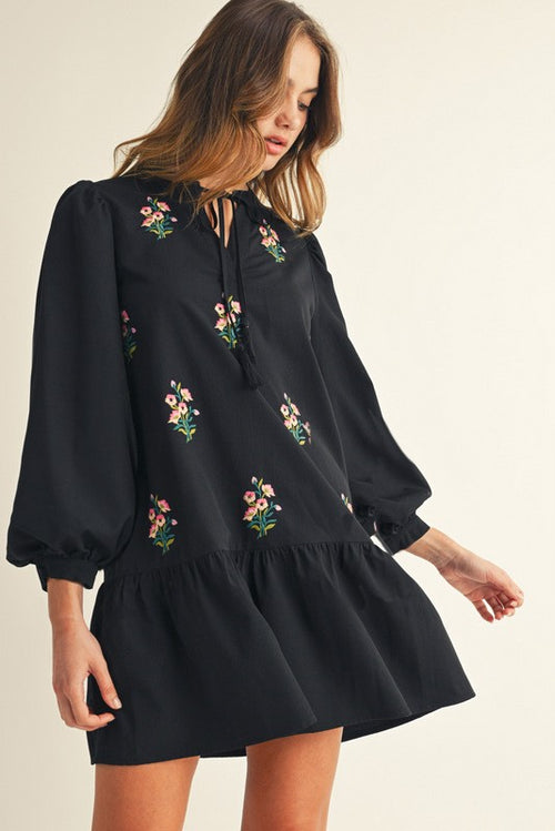 Floral Embroidered Lovely Dress