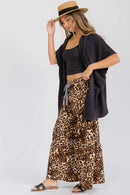 Leopard Print Tiered Pants