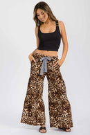 Leopard Print Tiered Pants