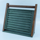 Wood Frame Velvet Ring Display Stand