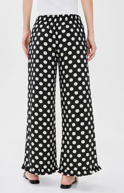 Ruffle Hem Polka Dot Pants