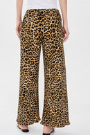 Ruffle Hem Leopard Print Pants