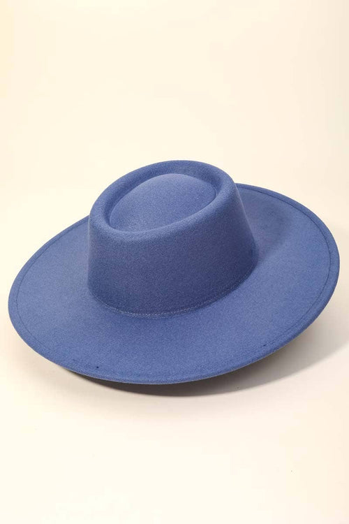 Flat Brim Pork Pie Fashion Hat