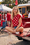 Gameday Polka Dot Sleeveless Knit Top