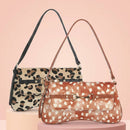 Fawn Spotted Horsebit Flap Shoulder Bag