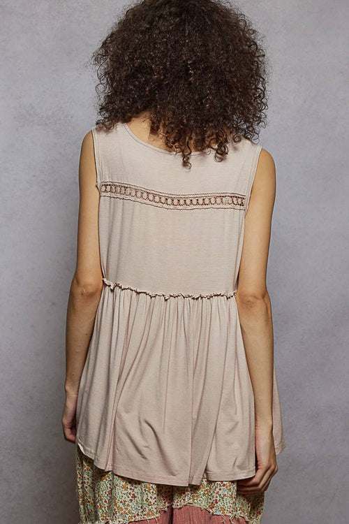 V-Neck Babydoll Knit Top