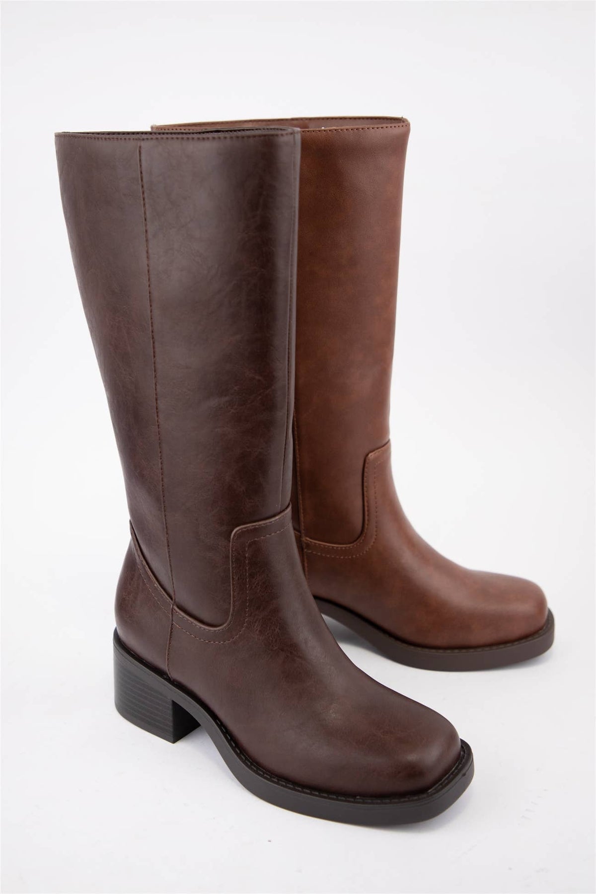 BELVIN all Boots Low Block Heel Versatile Everyday Style