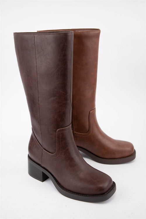 BELVIN all Boots Low Block Heel Versatile Everyday Style