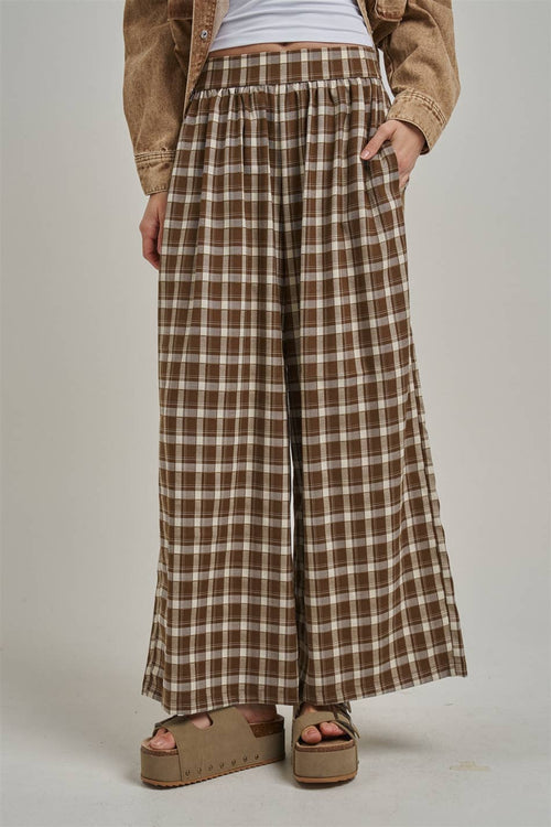 Western Plaid Boho Pants