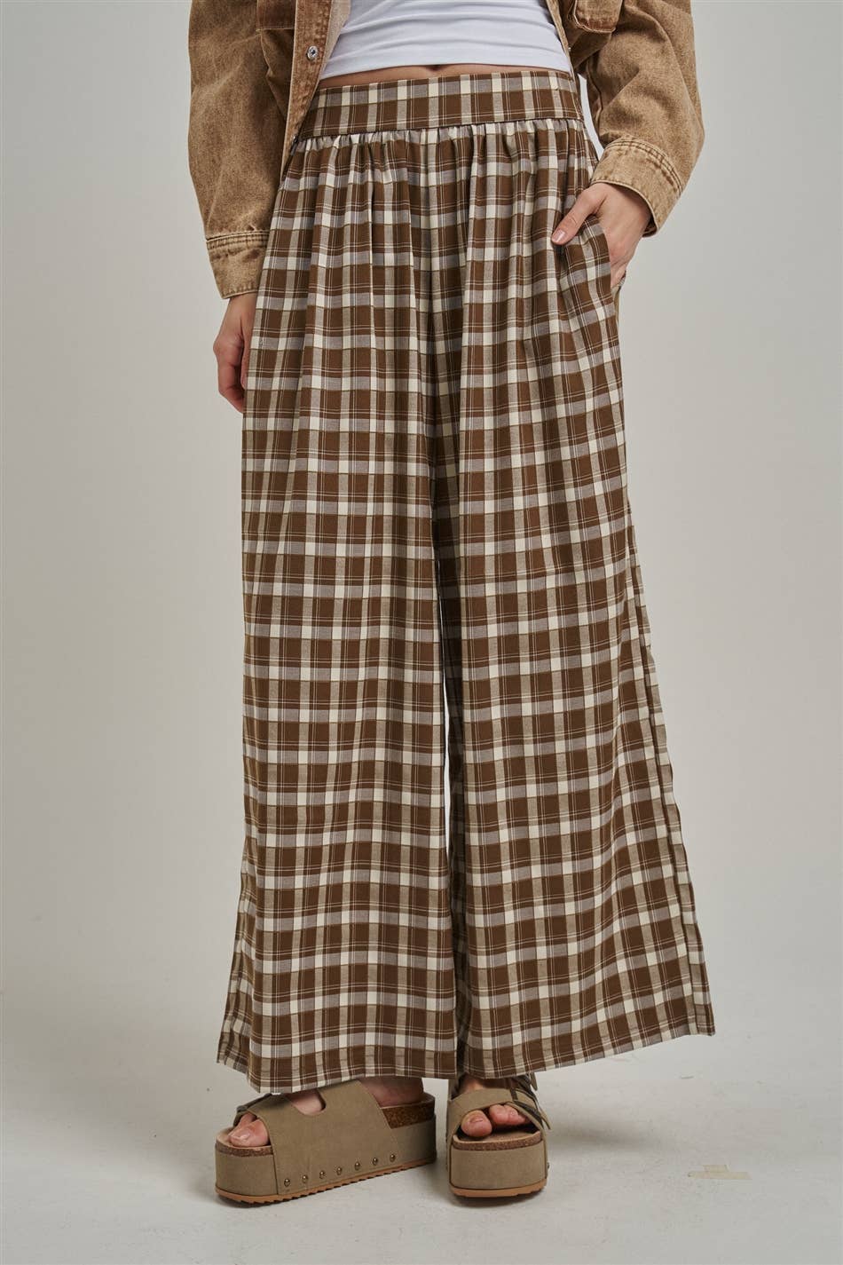 Western Plaid Boho Pants