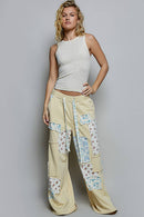 Patchwork Straight Leg Denim