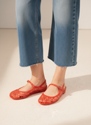 Nemo Jelly Mary Jane Flats – Brown