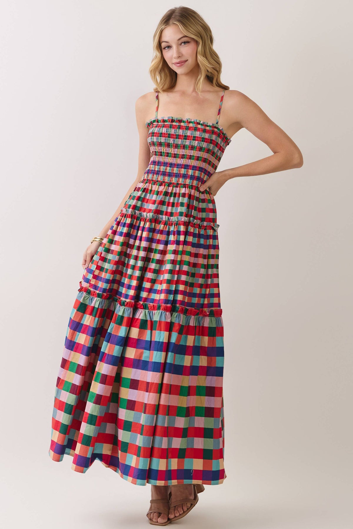 The Andie Checkered Maxi