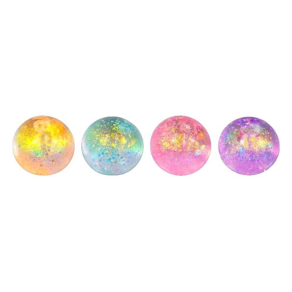 12PCS - Glitter Ball Squeeze Squishy Stress Relief Toy