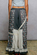 Double Gauze Ruffle Wide Leg Pants