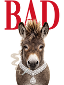Bad Ass Donkey with Rhinestone Jewelry Graphic Tee