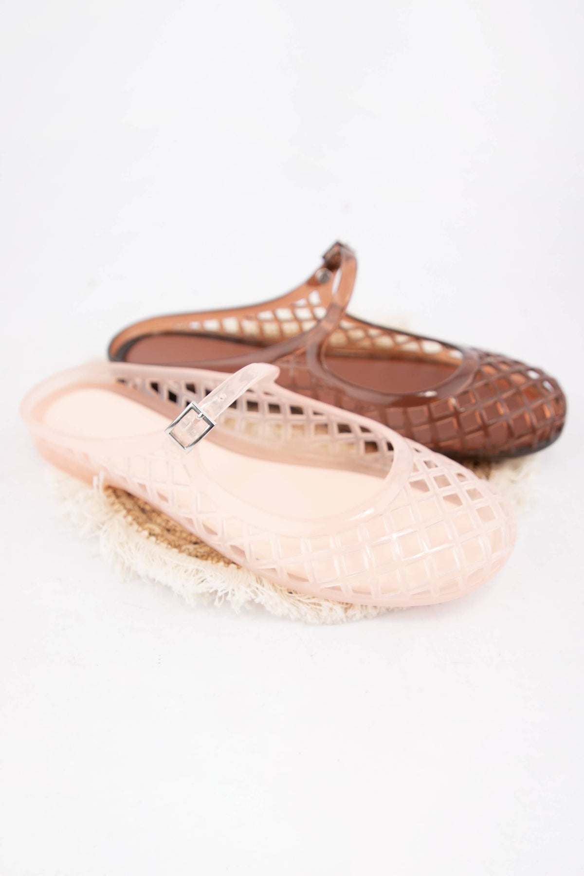 Nemo Jelly Mary Jane Flats – Brown