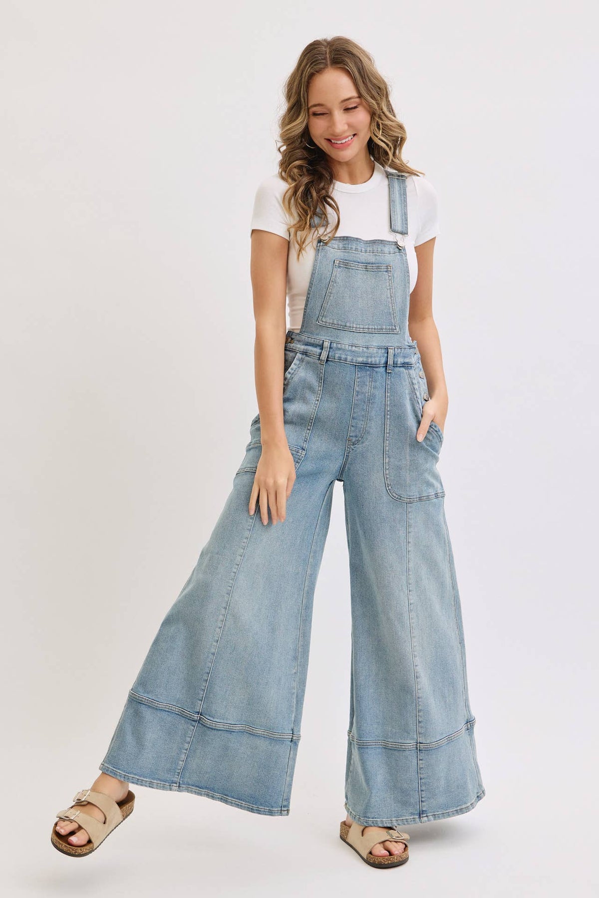 The Sedona Wide-Leg Denim Overalls